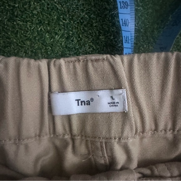 TNA Khaki High Waisted Baggy Jogger Style Pants - Picture 2 of 5